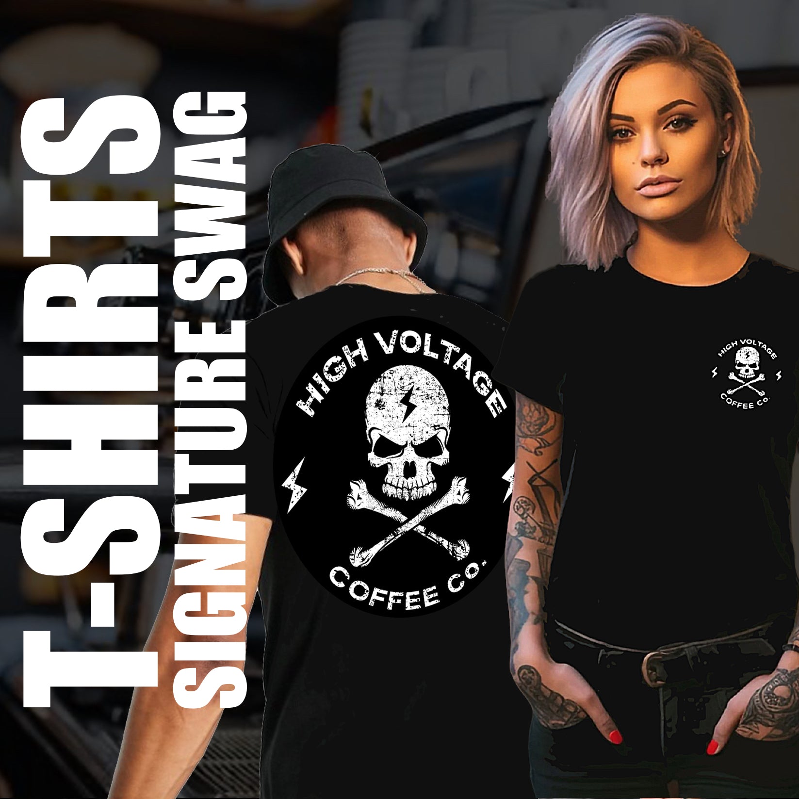 Strong Coffee Beans, Best Coffee Beans + Merch available. T Shirts and Mugs Bundles